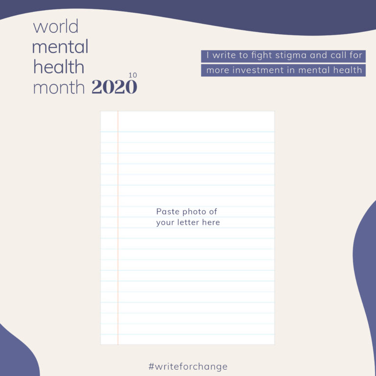 Template for World Mental Health Day photos